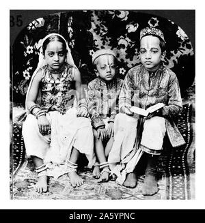 Hinduistische Kinder hohe Kaste, Bombay, Indien, c 1922. Stockfoto