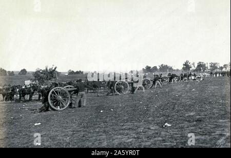 US-Artillerie Unions-Armee Artillerie in der Schlacht von Fredericksburg, 11 – 15 Dezember 1862. Stockfoto