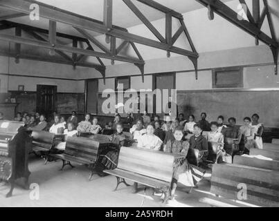 Lehrer mit Schülern an der Fisk University (koedukativen), African American College; Nashville; Tennessee, USA 1900 Stockfoto