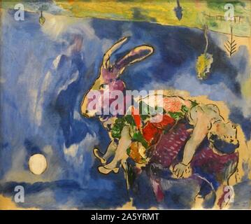 Der Traum 1927 von Marc Chagall 1887-1985; Russisch-französischer Künstler. "er synthetisiert die Kunstformen des Fauvismus, Kubismus und Symbolik, und der Einfluss des Fauvismus führten zu Surrealismus". Stockfoto