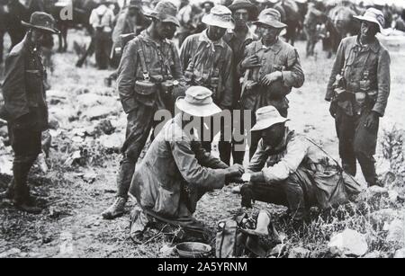 Spanische Armee Patrouille in Marokko 1910 Stockfoto