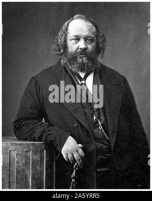 Russische revolutionäre Anarchist Mikhail Alexandrovich Bakunin (1814 – 1876), und Gründer des kollektivistischen Anarchismus. Er gilt unter den einflussreichsten Persönlichkeiten des Anarchismus, und einer der wichtigsten Begründer der "sozialen Anarchist" tradition Stockfoto