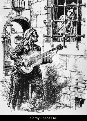 Cartoon im Punch Magazine Darstellung der "tragischen Serenade" ein inhaftierter Spaniens während des spanischen Bürgerkriegs 1936 Stockfoto