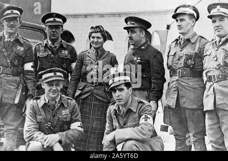 Schottische Mitglieder der internationalen Brigaden während des spanischen Bürgerkriegs. 1937 Stockfoto