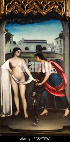 Julio Romero de Torres (1880-1930) El Retaule de 1' Amor El Retablo del Amor das Altarbild der Liebe 1910. Öl auf Leinwand Stockfoto