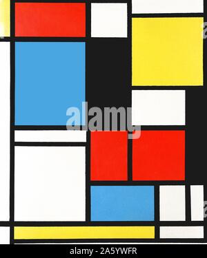 Piet Mondrian "Komposition in blau, rot und gelb" 1921. Pieter Cornelis Mondrian "Piet" 1872 – 1944, niederländischer Maler. Stockfoto