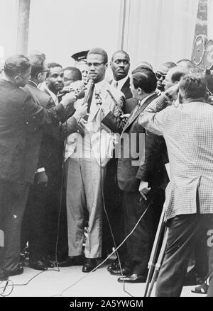 Malcolm X (1925 – 1965), geboren Malcolm Little. Amerikanischen muslimischen Minister und Menschenrechtsaktivistin. Stockfoto