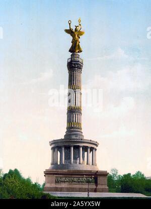 Siegessäule, Berlin, Deutschland. Der Sieg (Siegessäule) Spalte-Denkmal in Berlin, Deutschland. Entworfen von Heinrich Strack nach 1864 an den preußischen Sieg in der Dänisch-preußischen Krieg zu gedenken. Es wurde am 2. September 1873 eingeweiht. Stockfoto