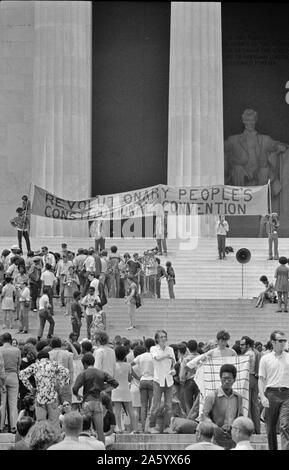 Black Panther Convention, Lincoln Memorial 1970 Stockfoto