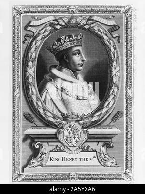 Illustration von King Henry V (1387-1422), König von England und zweite Monarch aus dem Haus Lancaster. Vom 1800 Stockfoto