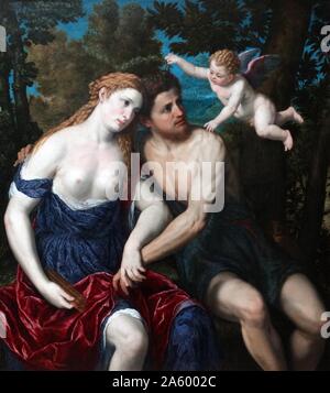 Gemälde mit dem Titel "A Pair of Lovers" von Paris Bordone (1500-1571), italienischer Maler der venezianischen Renaissance. Datiert aus dem 16. Jahrhundert Stockfoto