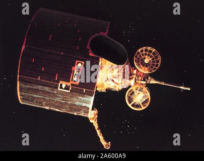 Künstlerische Darstellung geht D/E/F-Serie von Satelliten im Orbit 1980 Stockfoto