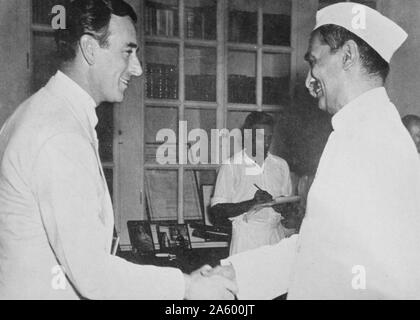 Lord Mountbatten letzten Vizekönig von Indien mit Rajendra Prasad, erster Präsident der Republik Indien 1947 Stockfoto