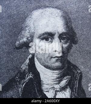 Porträt des französischen Naturforschers Jean-Baptiste Lamarck (1744-1829). Vom 19. Jahrhundert Stockfoto