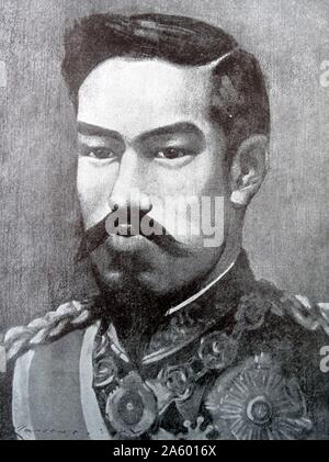 Kaiser Meiji (1852 – 1912); 122. Kaiser von Japan nach der traditionellen Reihenfolge der Nachfolge; der amtierende vom 3. Februar; 1867 bis zu seinem Tod am 30. Juli; 1912 Stockfoto