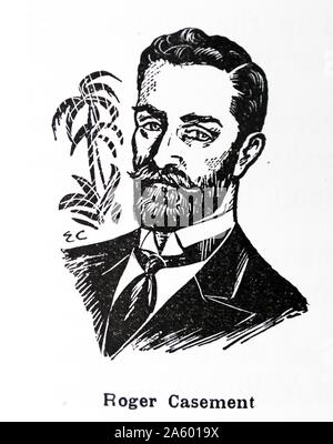 Roger Casement (1864 – 1916 Anglo-Irischer Diplomat für das Vereinigte Königreich; Irischer Nationalist; wegen Hochverrats hingerichtet. Stockfoto