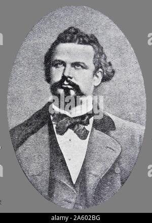 Fotografisches Porträt von Ludwig II. von Bayern (1845-1886) König von Bayern. Vom 19. Jahrhundert Stockfoto