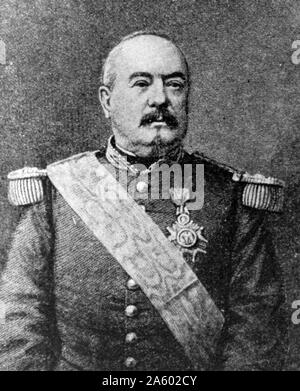 Porträt von François Achille Bazaine (1811-1888), französischer general und Marschall von Frankreich. Vom 19. Jahrhundert Stockfoto