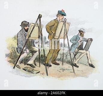 Grafik von Randolph Caldecott (1846-1886), ein britischer Künstler und Illustrator. Vom 19. Jahrhundert Stockfoto