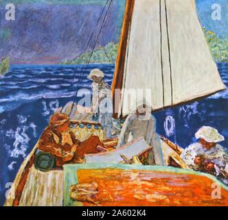 Bonnard, Pierre (French, 1867-1947) - Signac und seine Freunde Segeln 1926-28. Pierre Bonnard (1867 –1947); Französischer Maler und Grafiker sowie Gründungsmitglied der post-impressionistischen Gruppe avantgardistischer Maler Les Nabis Stockfoto