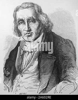 Joseph-Marie JACQUARD - 1752-1834 von Louis Figuier Lee Grandes Erfindungen, Paris, 1863 Stockfoto