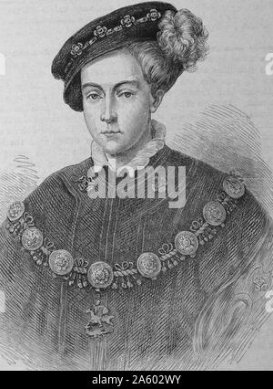 EDWARD VI - 1537-53. Sohn von Heinrich VIII. und Jane Seymour. Bestieg den Thron auf dem Tod seines Vaters im Jahre 1547. Stockfoto