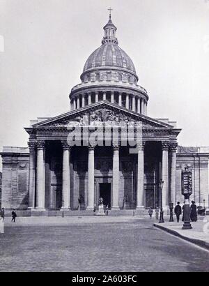 Fotodruck von Le Panthéon National, erbaut als Kirche St. Genevieve gewidmet. Vom 19. Jahrhundert Stockfoto