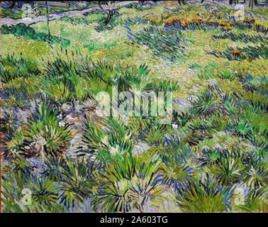 Gemälde mit dem Titel "Lange Grass mit Schmetterlingen" von Vincent Willem Van Gogh (1853-1890) eine niederländische Post-impressionistischen Malers. Vom 19. Jahrhundert Stockfoto