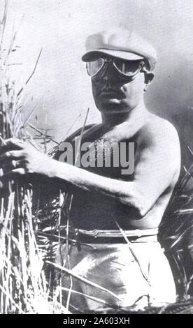 Foto von Benito Mussolini (1883-1945), ein italienischer Politiker, Journalist, Führer der faschistischen Partei und Premierminister von Italien. Vom 20. Jahrhundert Stockfoto