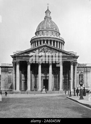 Fotodruck von Le Panthéon National, erbaut als Kirche St. Genevieve gewidmet. Vom 19. Jahrhundert Stockfoto