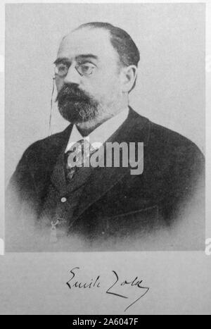 Fotografisches Porträt von Émile Zola (1840-1902), französischer Schriftsteller und Vertreter des Naturalismus. Vom 19. Jahrhundert Stockfoto