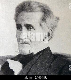 Porträtfotografie von Andrew Jackson (1767-1845) 7. Präsident der Vereinigten Staaten. Vom 19. Jahrhundert Stockfoto