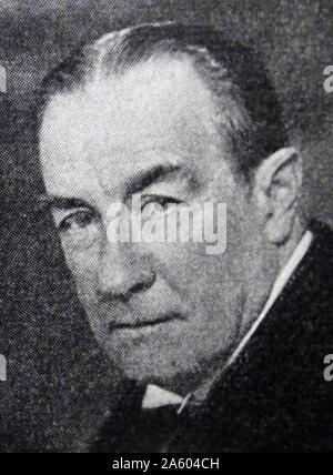 Fotografisches Porträt von Stanley Baldwin (1867-1947), britischer konservativer Politiker. Vom 20. Jahrhundert Stockfoto