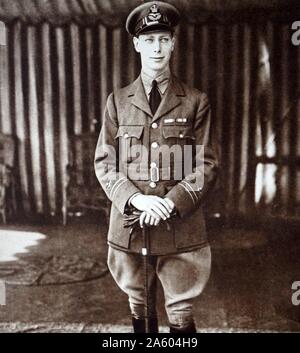 Foto von Prinz Albert Frederick Arthur George (1895 – 1952) in Uniform. Vom 20. Jahrhundert Stockfoto