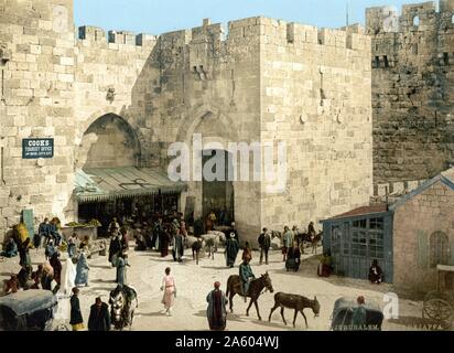 Die Jaffa-Tor, Jerusalem, Palästina, Israel Stockfoto