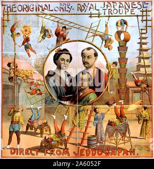 Das original und nur königliche japanische Truppe direkt von Jeddo; Japan. Stockfoto