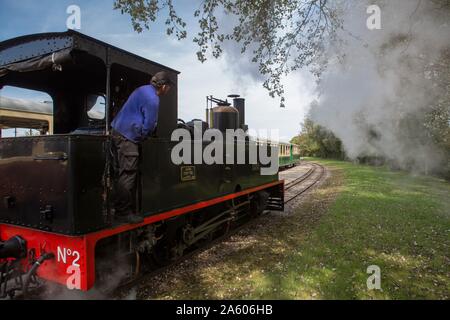 Frankreich, Baie de Somme, Somme, Scenic Railway der Baie de Somme zwischen Saint Valery sur Somme und Le Crotoy Stockfoto