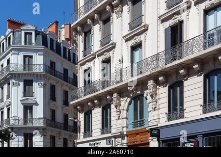 Frankreich, Rhône, Lyon, Jakobiner, Rue du Président Carnot, Fassaden und Geschäfte, Stockfoto