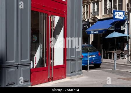 Frankreich, Rhône, Lyon, Jakobiner, Rue du Président Carnot, Fassaden und Geschäfte, Stockfoto