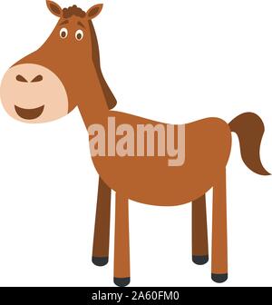 Cute cartoon Pferd Vector Illustration Stock Vektor