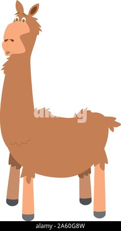 Cute cartoon llama Vector Illustration Stock Vektor