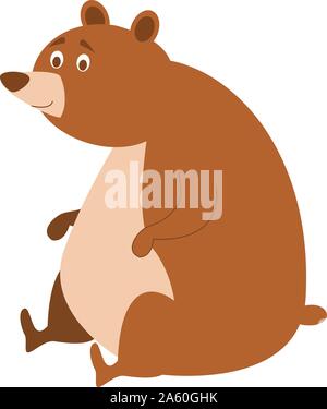 Cute cartoon bear Vector Illustration Stock Vektor