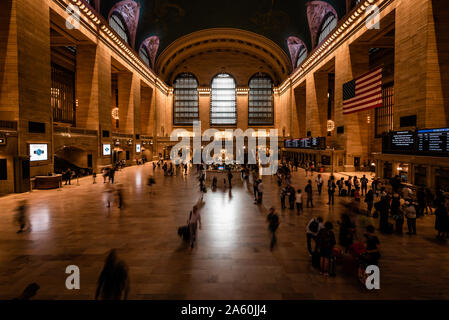 NEW YORK, 17. AUGUST 2019: Blick auf den Hauptbahnhof in New York Stockfoto