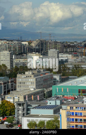 Genf, Schweiz - 29 April 2013: die moderne Skyline Genf in der Schweiz Stockfoto