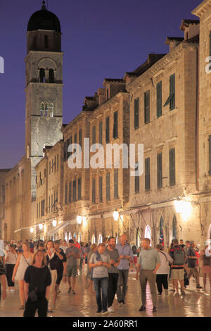 Kroatien, Dubrovnik, Stradun Straße, Placa, Main Street, Menschen, Stockfoto