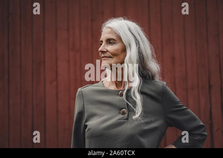 Porträt einer schönen Frau, senior Stockfoto