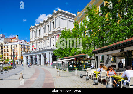 Restaurant auf der Plaza de Oriente, Madrid, Spanien, Europa Stockfoto