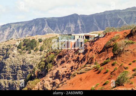 Mirador de Abrante Aussichtsplattform in den Bergen, La Gomera, Kanarische Inseln, Spanien Stockfoto