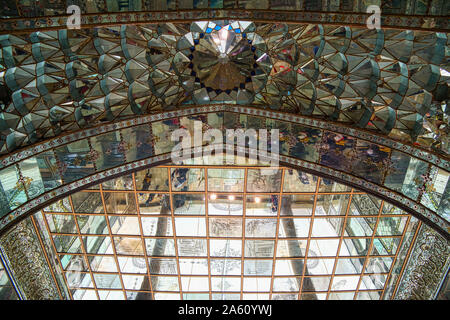 Golestan Palast, UNESCO-Weltkulturerbe, Marmor Thronsaal, Teheran, Islamische Republik Iran, Naher Osten Stockfoto