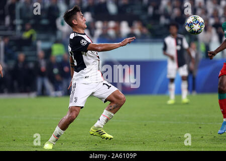 Torino, Italien. 22. Oktober 2019. Uefa Champions League Gruppe D. Fc Juventus vs FC Lokomotiv Moskva. Paulo Dybala von Juventus Turin. Stockfoto